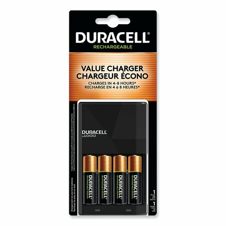 Duracell ION SPEED 1000 Advanced Charger, Includes 4 AA NiMH Batteries CE14